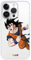 Case Compatible with iPhone 15 Pro Official Dragon Ball Goku Warrior to Protect Your Mobile Phone, Transparent Flexible Silicone Case with Official Dragon Ball License