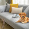 Sofaschoner rutschfest L Form Ecksofa Sofa Überzug Sofadecke Samt Sofabezug 3 2 1 4 sitzer Sofahusse für Sofas aus Mikrofaser Ledersofa (Grau-30x50cm)