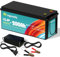 12V 200Ah LiFePO4 batteria, 2560Wh batteria a ciclo profondo, 4000+ cicli batterie al litio per camper, motore a trolling, accumulo di energia solare,applicazioni marine e off grid