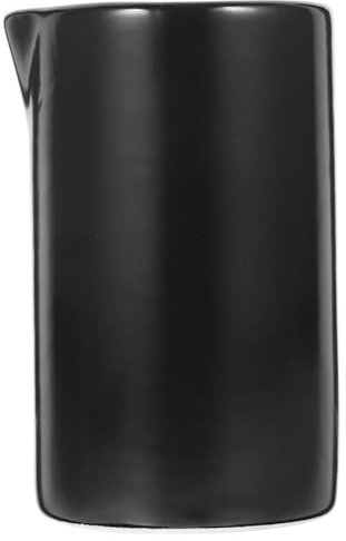 IMIKEYA Sauce en Porcelaine Pichet de Saucière Mini Tasse à Crème en Céramique Plat Verseur de Gravier Noir Café Lait Crémier Pichet Sauce Cruche Bols à Tremper