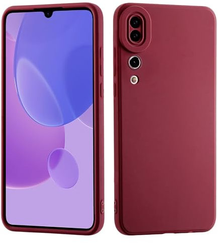 LENGRACE Hülle für Huawei P Smart Z/Y9 Prime 2019 Weiche Silikon Hülle,Premium Silikon Case für Huawei P Smart Z/Y9 Prime 2019 Stoßfest TPU Kratzfest Ganzkörper Schutzhülle Handyhülle-Rotwein