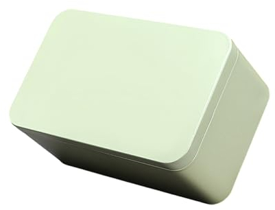 dijiusidy Caja de Metal de hierro estañado, resistente y duradera para aplicaciones amplias y duraderas, latas de almacenamiento de Metal rectangulares vacías, Beige