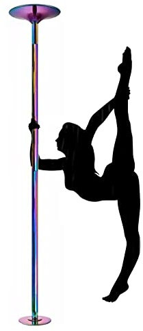 Kit Pole Dance, Barre de Pôle Dance Poteau de danse portable statique, kit de poteau de danse pour la maison, le club, la fête, l'appartement, l'exercice de fitness, hauteur réglable avec extension e