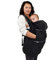 JAN & JUL Waterproof Baby Rain Cover with Hood and Pockets, Universal for Baby Carriers and Strollers (Black)