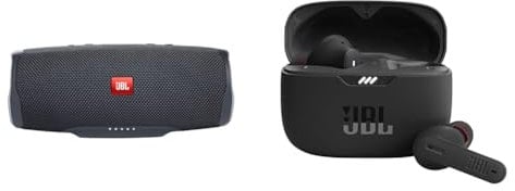 JBL Charge Essential 2 Speaker Bluetooth Portatile, Cassa Altoparlante Wireless Waterproof IPX7 & TUNE 230NC TWS Cuffie In-Ear True Wireless Bluetooth, Auricolari senza Fili IPX4 con Microfono
