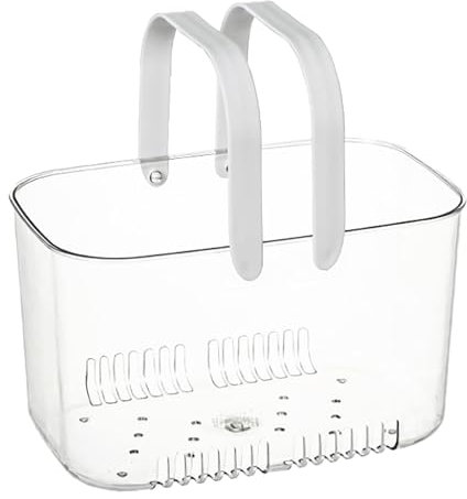 Natudeco Cesta para carrito de ducha, cesta de plástico para carrito de ducha, cestas almacenaje baño para ducha de gran capacidad, organizador de artículos de tocador