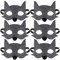 FUIPVGI 6 Pièces Masque de Loup Gris Enfants Moitié Masque Feutre pour Déguisement Cosplay, Carnaval, Fête d'Anniversaire (Gris)