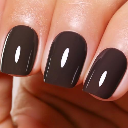 Ozzeal Braun UV Nagellack, 15ML Grau Braun UV Gel Nagellack Soak Off Led Herbst Winter Gel Nail Polish Starter Maniküre Salon DIY Gel Nagellack Zu Hause Für Mädchen
