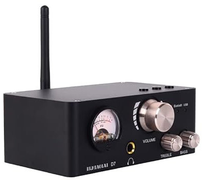 Amplificador Hi-Fi，Amplificador de Audio Amplificador Ecualizador de Potencia de Audio Digital MA12070 2 * 80W Bluetooth NE5532 VU Meter