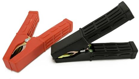 2 Pcs 200A Jump Lead Clamps Car Crocodile Clip Heavy Duty Pure Copper Crocodile Clamps Alligator Clips Car Battery Charger Clamps Suitable for Car Auto Vehicle Boat (Red & Black)