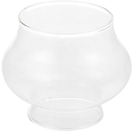 Lampenschirm Aus Glas Vintage Lampenschirm Teelicht Windlicht Schornstein Retro-petroleumlampe Kleine Öllaterne Petroleumlicht Klare Abdeckung Dekorative Laterne Lüfter Transparent HOLIDYOYO