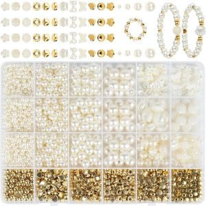 30 Gitter perlen set für armbänder, Tonperlen Stück Perlen Set Zum Auffädeln,buchstabenperlen für DIY freundschaftsarmbänder selber machen Schmuck für Kinder Erwachsene (Color B)