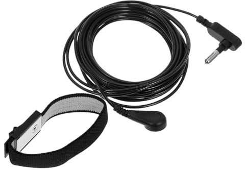 JEWEDECO Anti-statik Armband Mit Erdungsclip Einstellbares Handgelenkband Für Elektronikreparatur Und Laboranwendungen Sicherer Erdungsdraht Zur Vermeidung Von Statischer Elektrizität Schwarz