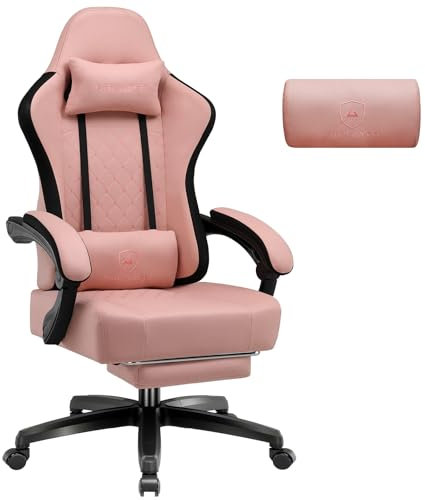 GTPLAYER Gaming Stuhl Stoff, Gaming Sessel mit Taschenfederkissen, ergonomischer Drehstuhl, Gamer Stuhl mit Fußstütze150 kg Belastbarkeit, orange