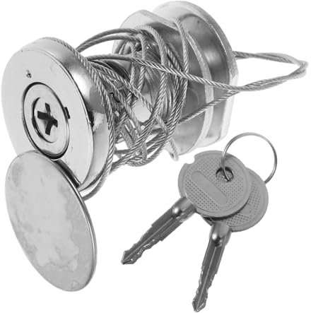 Gadpiparty Heavy Duty Copper Core Garage Door Lock Emergency Release Wire Lock 2 Keys Suitable for Garage Doors and Sheds Easy Installation