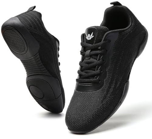SECHRITE Cheerleading Cheerleader Schuhe Damen Weiß Schwarz Mädchen Leichte Atmungsaktive Tanzschuhe Sneakers