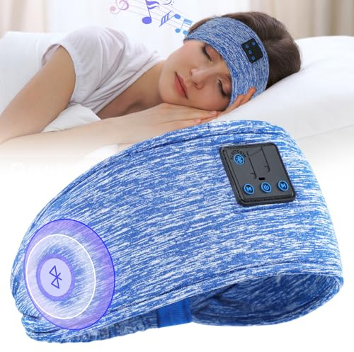 Cuffie per dormire 5 in 1 Bluetooth 5.4, fascia per lo sport wireless, con altoparlante stereo HD sottile, morbida fascia per musica per uomini, donne, adolescenti, per dormire, allenamento, yoga e
