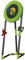 Backyard Target Throwing Game Set, Foldable Dart Axe Throwing Game, Axe Throwing Set with 2 Axes, 2 Six-Star Darts and 2 Darts, Safe Indoor Game for Adults and Kids,Green-Round