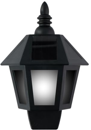 Grundig Wandlampe Solar für Außen Solarlampen mit LED Licht & Flammeneffekt - Wandleuchte Ohne Stromanschluss - Laterne IP44 - Schwarz