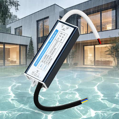SUCIKORIO 12V 36W Netzteil LED Trafo Wasserdicht IP67 LED Transformator 230V auf 12V 36W 3A Schlank Konstante Spannung LEDs Treiber Netzteil 12V Ultra Dünn Niedervolttrafo für Leds Streifen, Außen