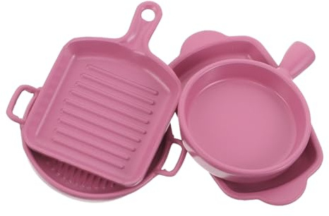 WEKAMOS Assiette Miniature pour Maison de Poupée Mini Plats à Four Accessoires de Vaisselle Plateaux à Dessert pour Décoration et Jeux Créatifs
