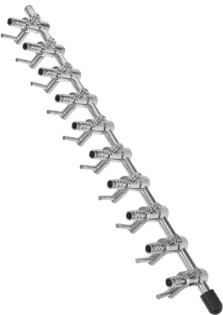 BESPORTBLE Metal Aquarium Air Pump Manifold Air Flow Regulator Valve with Lever Control for Balanced Oxygen Distribution in Fish Tanks