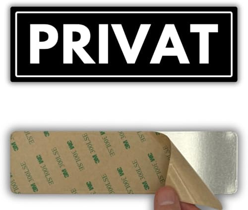LEIASA | Schild Privat - 7,5x23 cm - Acryl - Zutritt Für Unbefugte Verboten | Türschild Privatbereich, Aufkleber Privateigentum, Hinweisschild Privatweg, Plakette Privatzone, Privathaus Warnung