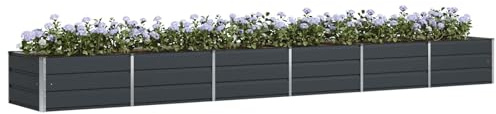 vidaXL Pflanzkübel Anthrazit 480 x 80 x 45 cm Stahl