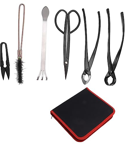 6pcs Succulent Plants Tools Stainless Steel Bonsai Tool Set Durable Succulent Gardending Hand Tools for Home Garden Yard