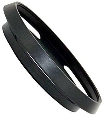 Black Metal Lens Hood for Olympus M.ZUIKO DIGITAL ED 14‑42mm 1:3.5‑5.6 EZ PANCAKE Lens and Panasonic 12-32mm f/3.5-5.6 lens.