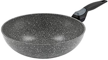 Barazzoni, Linea induction facile plus, Saltapasta - Wok ø28cm, manico staccabile, Made in Italy