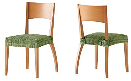 Pack de 2 Fundas de Asiento para silla modelo MEJICO, color VERDE, medida 40-50 cm ancho.