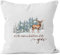 Autiga Kissenbezug Weihnachten It`s The Most Wonderful time of The Year Hirsch Weihnachtsmotiv weiß 40cm x 40cm