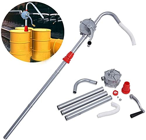 Pompe à Huile Manuelle, Pompe à Huile Rotative à Manivelle en Alliage d'aluminium 29 L/Min pour Le Transfert de Liquides Essence Kérosène, Moteur, Hydraulique