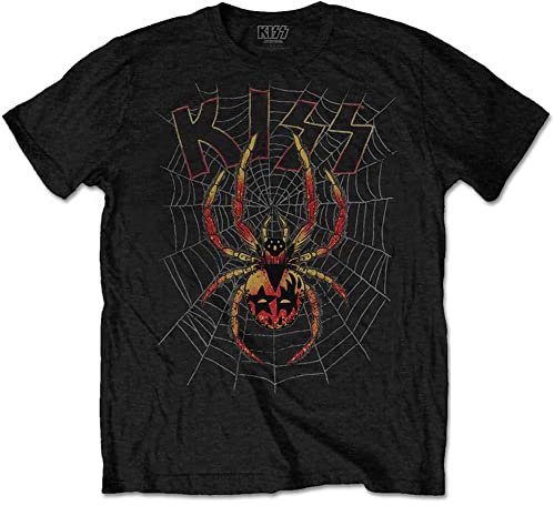 Rockoff Trade Men's Kiss Spider T-Shirt, Black, Small