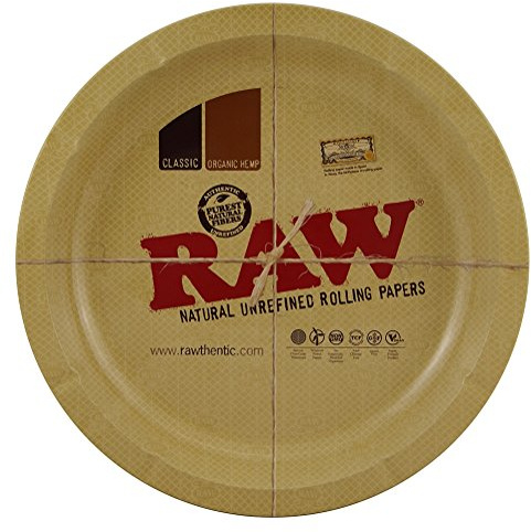 RAW Round Metal Rolling Tray rundes Drehtablett 30,5 cm 3 Trays