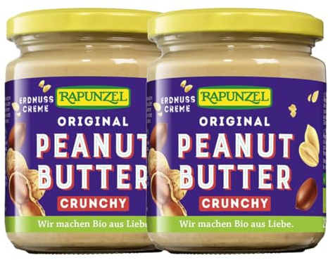 Rapunzel Peanutbutter Crunchy, 2er Pack (2 x 250 g) - Bio