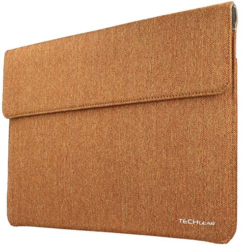 TECHGEAR Ultra Slim [Tweed Effect] Laptop Envelope Sleeve Case Cover with Pocket fits Apple MacBook Air 11 Inch, Macbook 12 Inch, iPad Pro 12.9 & other Tablets, Notebooks of similar size [SUNSET]