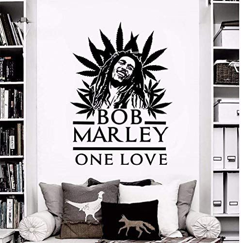 Aufkleber Bob Marley Eine Liebe Beliebte Sänger Wandaufkleber Für Schlafzimmer Abnehmbare Wandkunst Wandhauptdekoration Wandtattoo 42 * 58 Cm