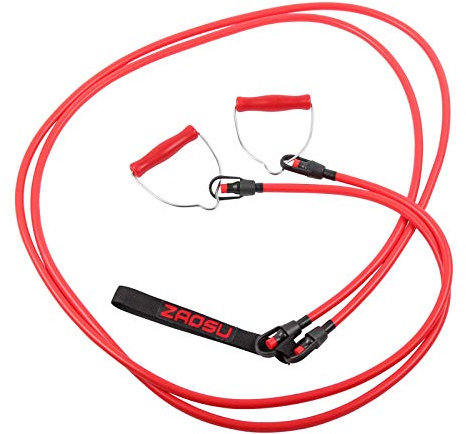 ZAOSU Zugseil Pull String rot | Zugseil für das Schwimmtraining, Armzug-Training, Schwimmer und Triathleten, Widerstand:hoher Widerstand