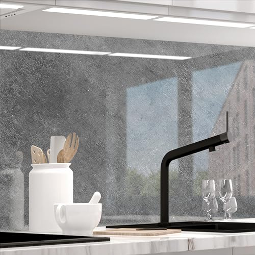 StickerProfis Küchenrückwand selbstklebend Matt-Optik - 20GREY - 1.8mm, Versteift, alle Untergründe, Hart PET Material, Premium 60 x 340cm