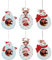 Portafoto Natale Addobbi Natalizi (Set da 6) - Dimensioni Cornici Natalizie 6,6 x 5,6 cm, 3 Disegni - Cornice Natalizia per Foto in Gesso con Filo per Decorazioni Albero di Natale Decorazioni Casa