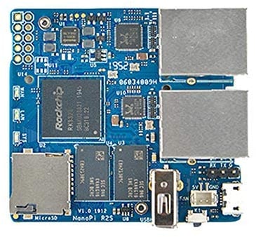 FriendlyARM NanoPi R2S OpenWrt System RK3328 Mini Router Dual Gigabit Port 1GB DDR4 RAM Dual Gigabit Ethernet LEDE Development Board