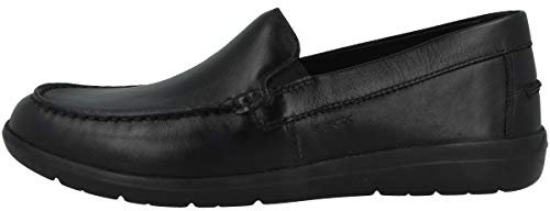 Geox U Leitan E, Mocasines para Hombre, Negro (Black), 45 EU
