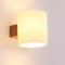 AIRUI Holz LED Wandleuchte E27 Glas Wandlampe Modern Zylindrisch Kerzenwandleuchten Japanischer Stil Downlight Für Wohnzimmer Schlafzimmer Nachttischlampe,Single Head+Cold White-5W