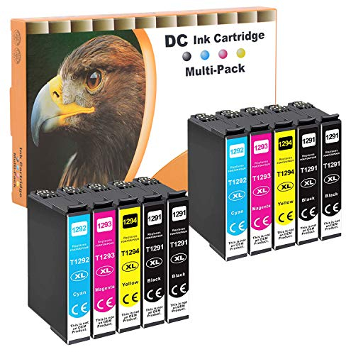 D&C T1295 Druckerpatronen kompatibel für Epson 129XL T1291 T1292 T1293 T1294 für Workforce WF-3520 WF-3540 WF-7525 WF-7515 Stylus SX-235W SX-425W SX-440W SX-445W SX-535W Office BX-630 (10-Pack)