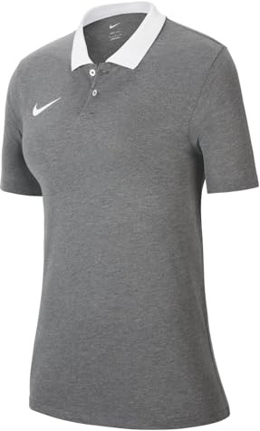 Nike Damen Park20 Polo Hemd, Holzkohle Heathr/Htr/Weiß/Weiß, L EU