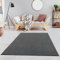 Fashion4Home Teppich Wohnzimmer – Einfarbig, Uni Teppich fürs Kinderzimmer, Schlafzimmer, Arbeitszimmer, Büro, Flur und Küche - Kurzflor, Grau, Größe: 200x290 cm