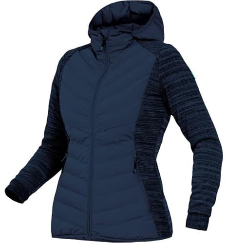 Leibwächter Damen Hybridjacke Winterjacke Übergangsjacke Jacke Casual Line mit Kapuze (40, marine)