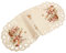 Quinnyshop Ostern Tischläufer Häschen Ostereier Stickerei Ecru Creme Leinen Optik ca. 38 x 88 cm Oval